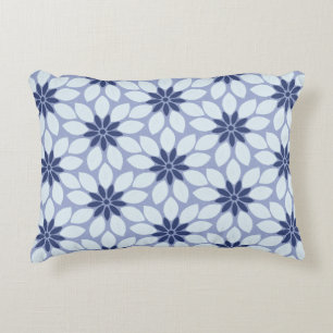 Coussins Décoratifs Blocage Imprimer Carrelage Fleurs bleues