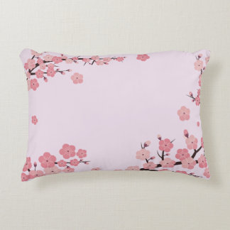 Coussins Décoratifs Bloomed sakura flowers accent pillow