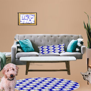 Coussins Décoratifs Blue Daisy Marguerite Floral