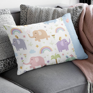 Coussins Décoratifs Blue Pastel Elephant Motif pour Little Boy