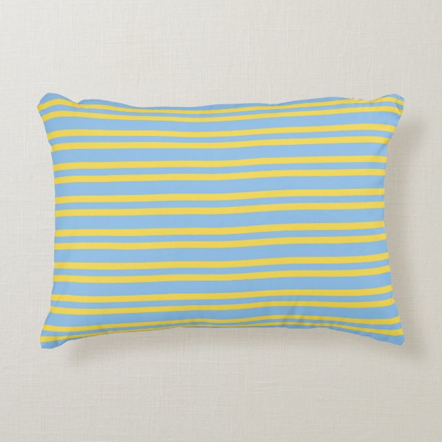 Coussins Décoratifs Blue Yellow Stripes Seamless Pattern (Devant)