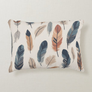 Coussins Décoratifs Boho Feather Pattern Throw Pillow 