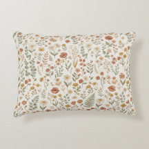 Boho Fleur Sauvage Aquarelle Floral Terracotta