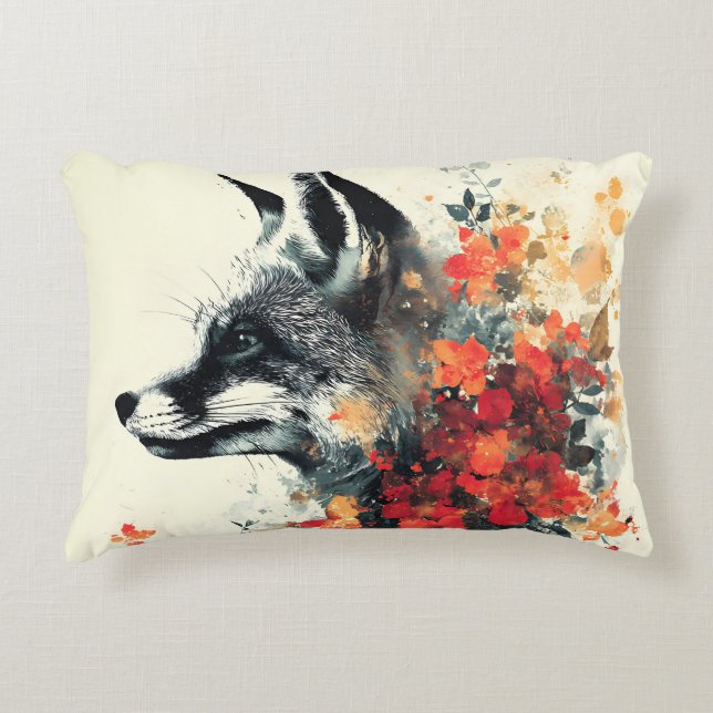 Coussins Décoratifs Boho Floral Fox Faune Nature (Devant)