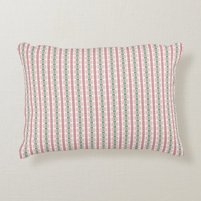 Coussins Décoratifs Boho Funky Retro Eclectique Pastel Stripe de Noël (Devant)