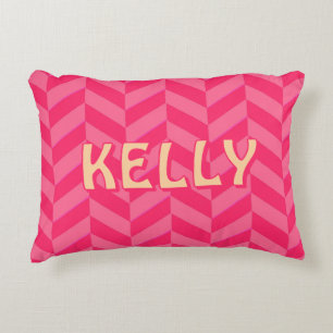 Coussins Décoratifs Boho rose Chevron Ikat Inspiré Motif rouge Accent