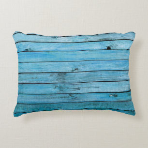 Coussins Décoratifs Bois bleu naturel, arrière - plan texturé.