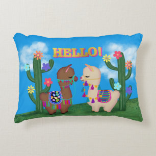 Coussins Décoratifs Bonjour Llamas !   Bébé mignon Llamas Enfants