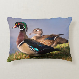 Coussins Décoratifs Bord de lac, Canard branchu