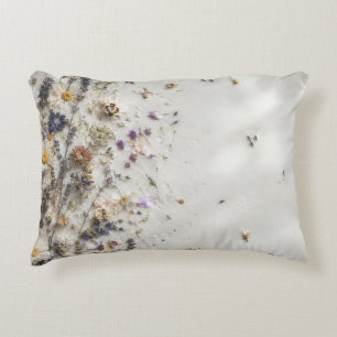 Coussins Décoratifs Botanique Fleur Sauvage Blanche