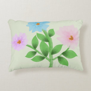 Coussins Décoratifs Bouquet de fleurs sauvages à l'aquarelle éthérée -