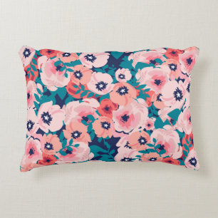 Coussins Décoratifs Bouquet floral aquarelle : pivoines Vintages.