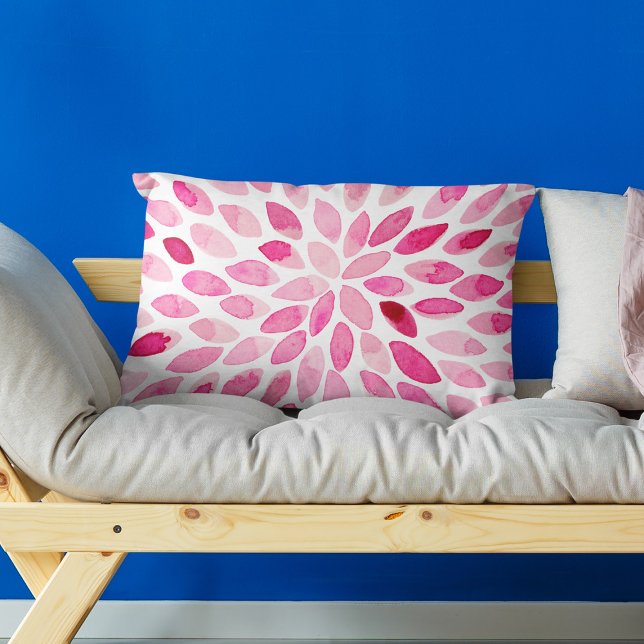 Coussins Décoratifs Boutons de brosse couleur aquarelle - palette rose (Créateur téléchargé)