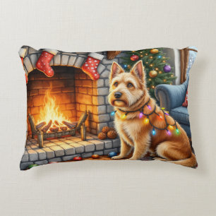 Coussins Décoratifs Bouviers des Flandres Guirlandes de Noël de Chemin