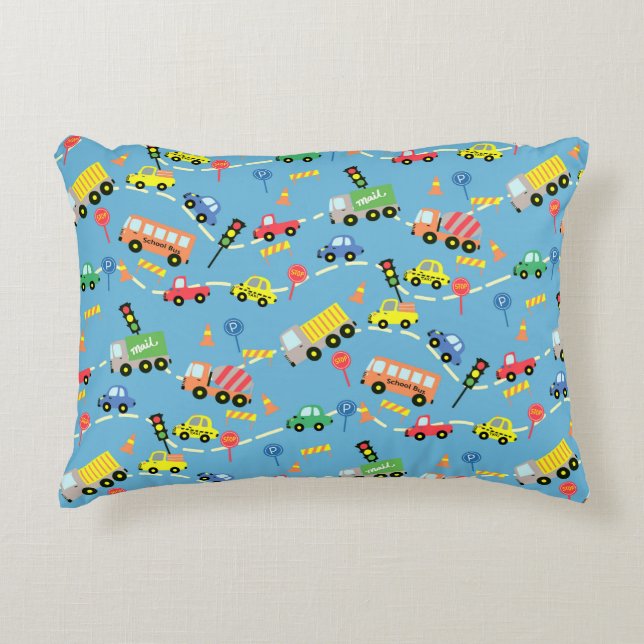 Coussins Décoratifs Boys de transport bleu clair (Devant)