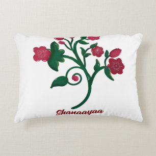 Coussins Décoratifs Branche botanique florale rouge élégante personnal