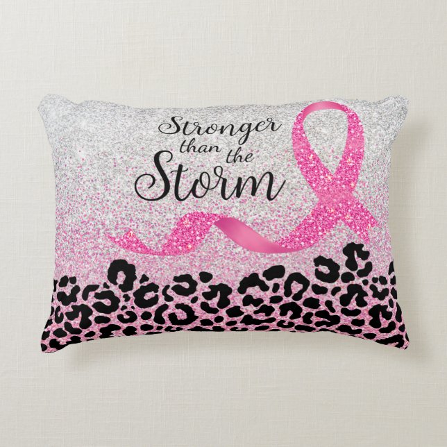 Coussins Décoratifs Breast Cancer Awareness Leopard Print  (Devant)