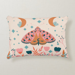 Coussins Décoratifs Bright Folk art Moths motif