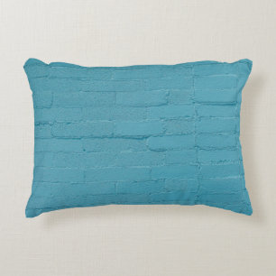 COUSSINS DÉCORATIFS BRIQUES DE MUR BLEU