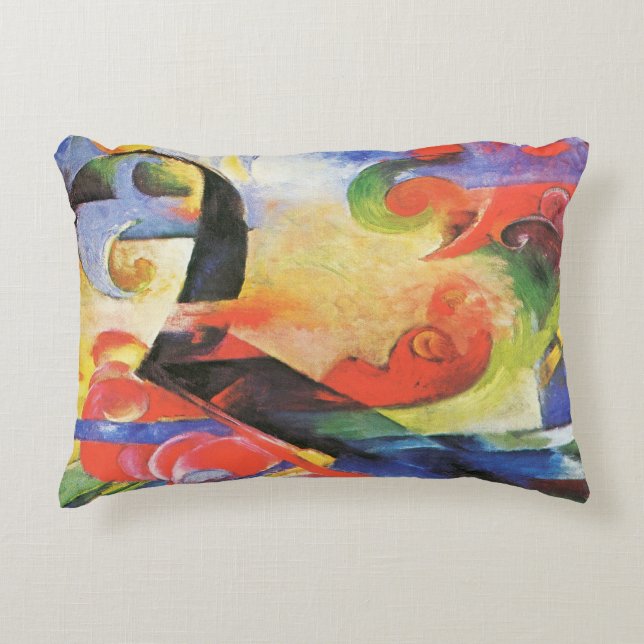 Coussins Décoratifs Broken Forms par Franz Marc, Art Abstrait Vintage (Devant)