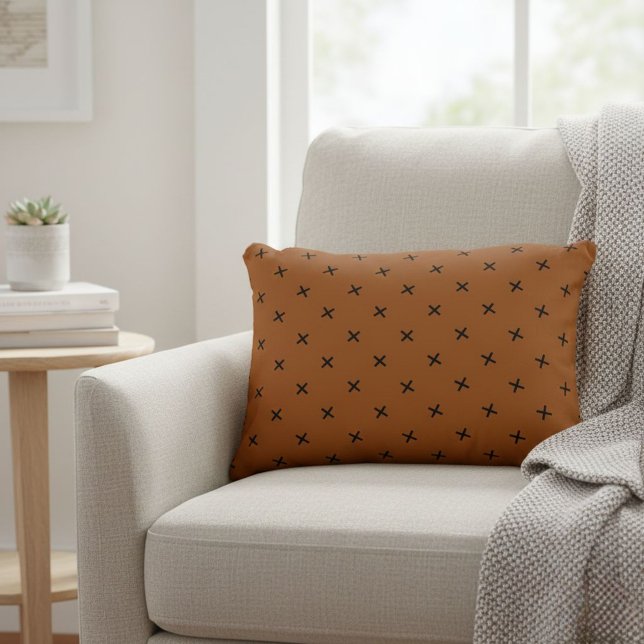 Coussins Décoratifs Brown accent pillows / Cushions with black pattern (Créateur téléchargé)