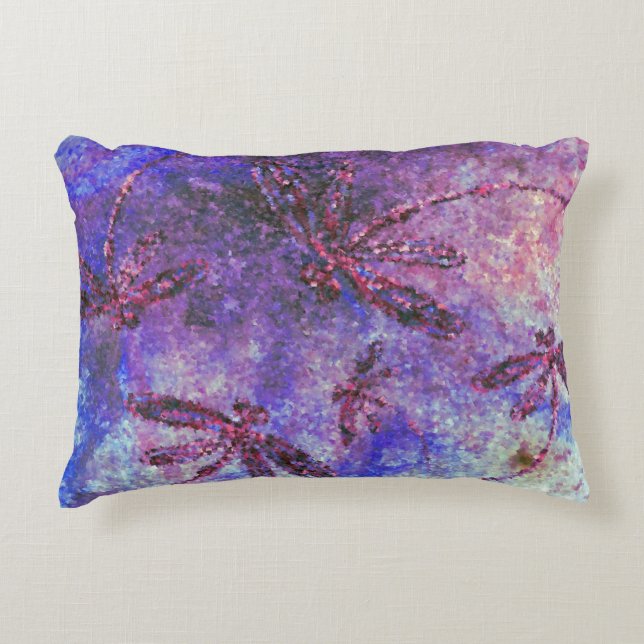 Coussins Décoratifs Brume de libellule violette (Devant)