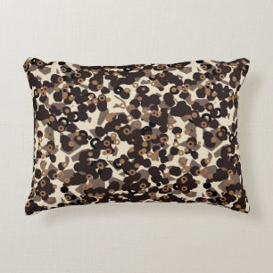 Coussins Décoratifs brun beige marron abstrait