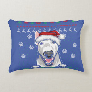 Coussins Décoratifs Bull Terrier Noël Douille moche Drôle Chien Amour