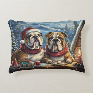 Coussins Décoratifs Bulldogs Conception de vacances par Rich AMeN Gill