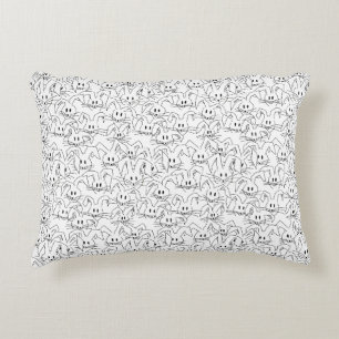 Coussins Décoratifs Bunches de Bunnies sur blanc - motif sans soudure.
