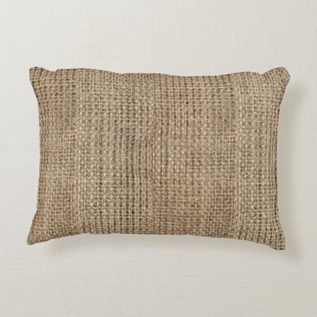 Coussins Décoratifs Burlap Rustique (Dos)