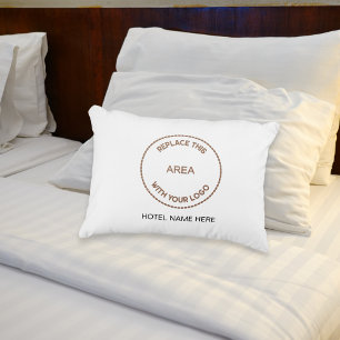 Coussins Décoratifs Business Logo Hotel Guest House Nom Blanc