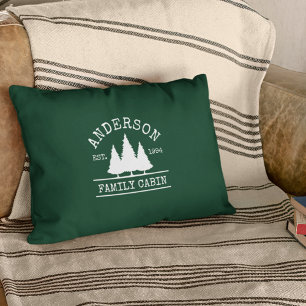 Coussins Décoratifs Cabine Nom de famille Forest Green