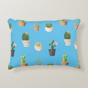 Coussins Décoratifs Cactus Succulents à Dessrt Vert dans les pots