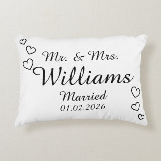 Coussins Décoratifs Cadeau de mariage aimant – Oreiller aux accents de