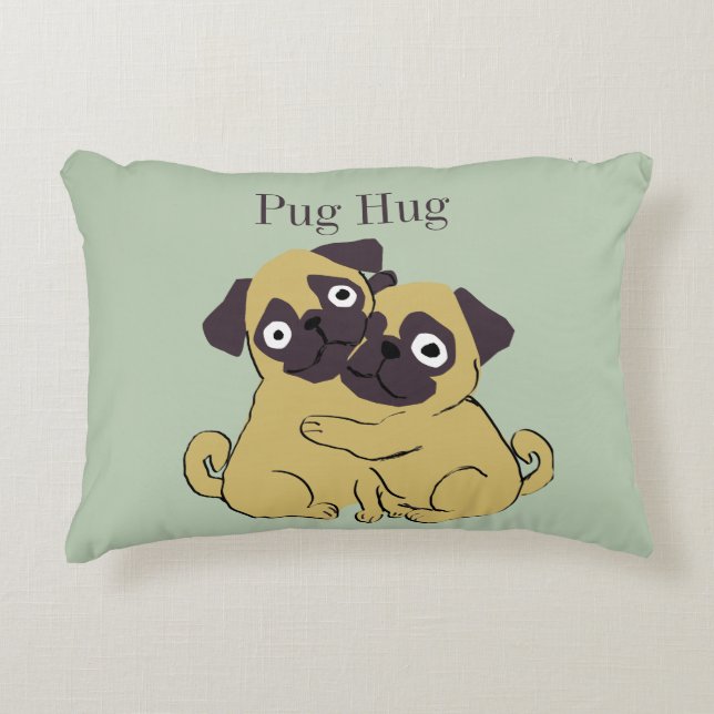 Coussins Décoratifs Câlins de Pug  (Devant)