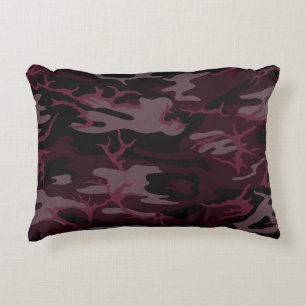 Coussins Décoratifs Camo rouge foncé
