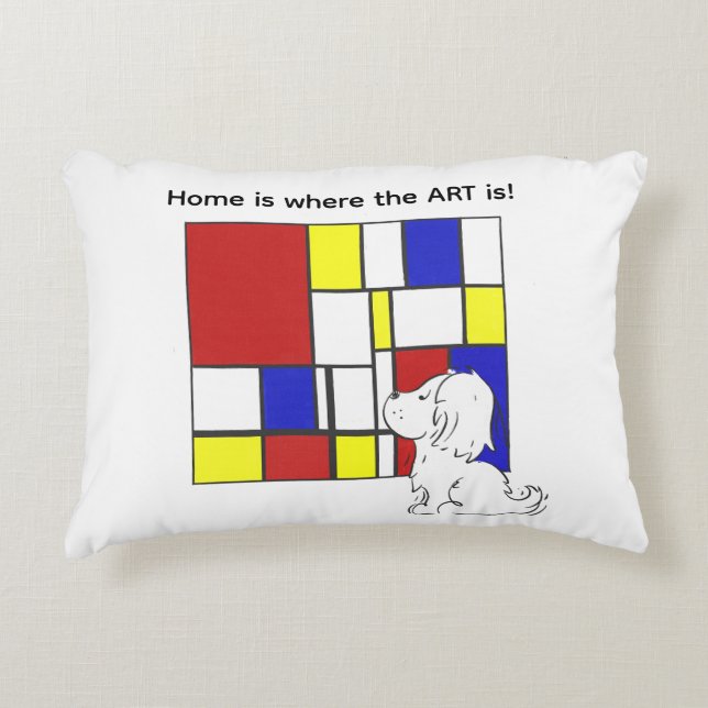 Coussins Décoratifs Camomille Inspirée de Mondrian (Devant)