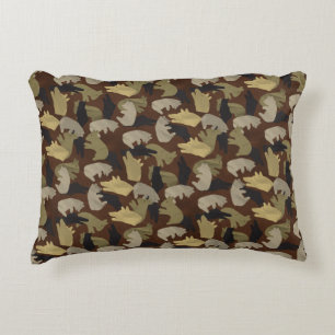 Coussins Décoratifs Camouflage animal Silhouette Brown