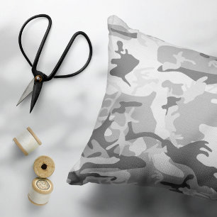 Coussins Décoratifs Camouflage neige gris d'hiver, Militaire, Armée