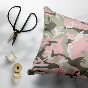 Coussins Décoratifs Camouflage rose et vert, Militaire, Armée