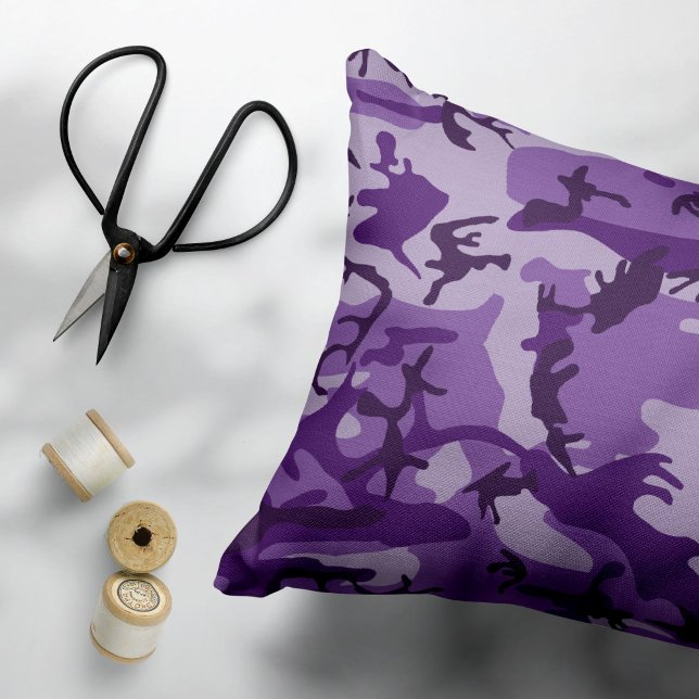Coussins Décoratifs Camouflage Violet, Militaire, Armée (Créateur téléchargé)