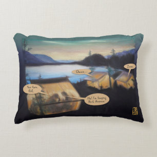 Coussins Décoratifs Camping au bord du lac "Conversations"
