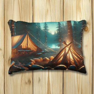 Coussins Décoratifs Camping avec de jolies lumières