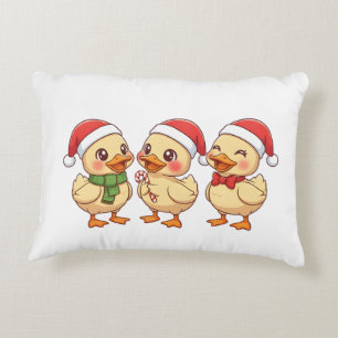 Coussins Décoratifs Canards de Noël Kawaii Mignons   Fêtes de fin d'an