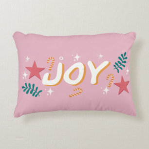 Coussins Décoratifs canneberges de noël rose tendance joli féminin