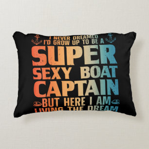 Coussins Décoratifs Capitaine de bateau cool pour hommes femmes voile
