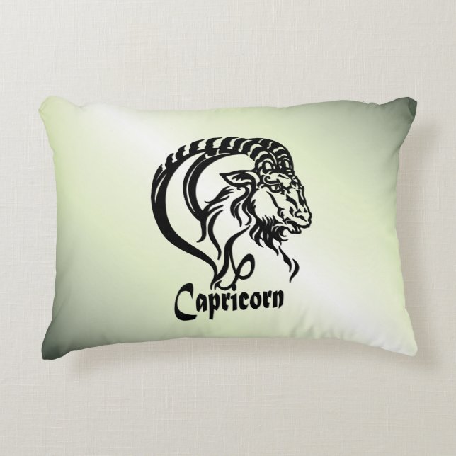 Coussins Décoratifs Capricorne Chèvre de mer Zodiac vert (Devant)