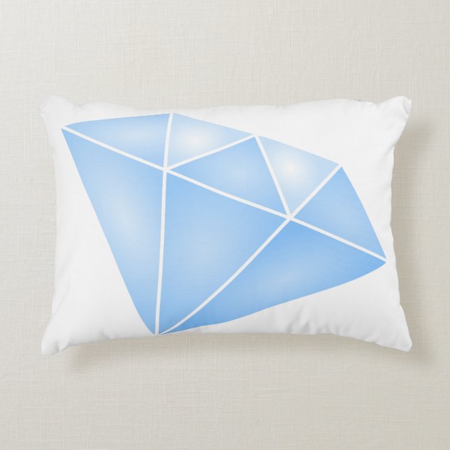 Coussins Décoratifs Carat diamant bleu brillant (Devant)