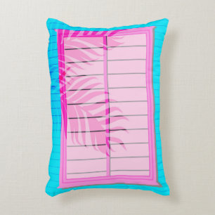 Coussins Décoratifs Caribbean Pastel Pink Blue Beach House Windows